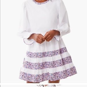 NWOT Tuckernuck Pomander Place Purple Floral Tiered Fan Dress Large